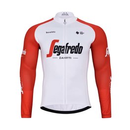 BONAVELO Cycling winter long sleeve jersey - TREK 2024 WINTER - white/red/blue