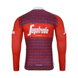 BONAVELO Cycling winter long sleeve jersey - TREK 2024 WINTER - white/red/blue
