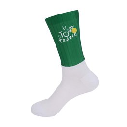 BONAVELO Cyclingclassic socks - TOUR DE FRANCE 2025 - white/green