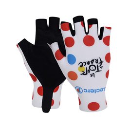 BONAVELO Cycling fingerless gloves - TOUR DE FRANCE 2025 - white/red