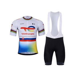 BONAVELO Cycling short sleeve jersey and shorts - TOTAL ENERGIES 2024 - black/yellow/white/blue
