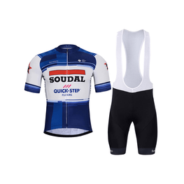 BONAVELO Cycling short sleeve jersey and shorts - SOUDAL QUICK-STEP 24 - white/black/blue