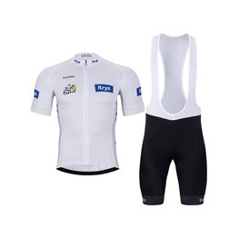 BONAVELO Cycling short sleeve jersey and shorts - TOUR DE FRANCE 2025 - white/black/blue