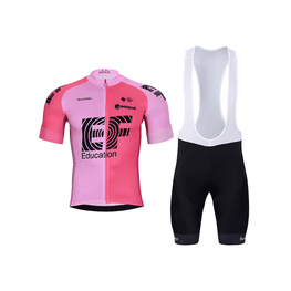 BONAVELO Cycling short sleeve jersey and shorts - EDUCATION-EASYPOST24 - black/pink
