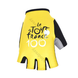 Cycling fingerless gloves - TOUR DE FRANCE - yellow
