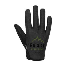 ROCDAY Cycling long-finger gloves - FLOW - green/black