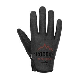 ROCDAY Cycling long-finger gloves - FLOW - red/black