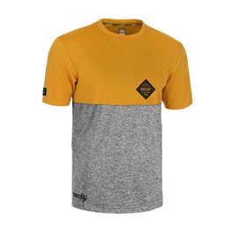 ROCDAY Cycling short sleeve jersey - DOUBLE - yellow/grey