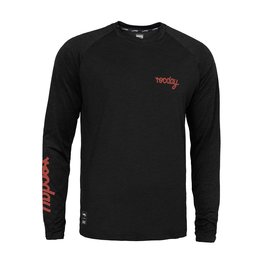 ROCDAY Cycling summer long sleeve jersey - EVO RACE - black/red