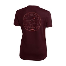 ROCDAY Cycling short sleeve jersey - WOODY LADY - bordeaux