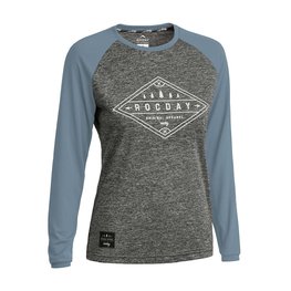 ROCDAY Cycling summer long sleeve jersey - LINE LADY - blue/grey