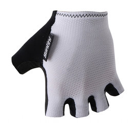 SANTINI Cycling fingerless gloves - BRISK - white