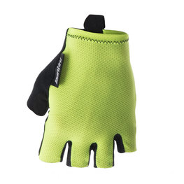 SANTINI Cycling fingerless gloves - BRISK - yellow