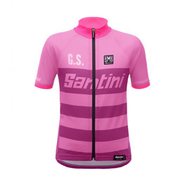 SANTINI Cycling short sleeve jersey - 365GS KIDS - pink