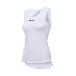 SANTINI Cycling sleeve less t-shirt - AIRY LADY - white