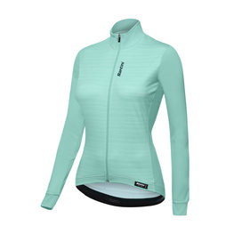 SANTINI Cycling winter long sleeve jersey - SCIA LADY WINTER - light blue