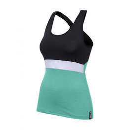 SANTINI Cycling sleeveless jersey - SCIA LADY - black/light blue