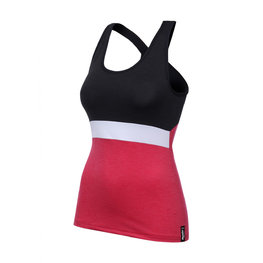 SANTINI Cycling sleeveless jersey - SCIA LADY - red/black