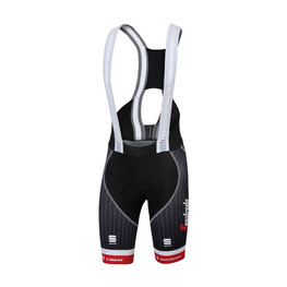 SPORTFUL Cycling bib shorts - TREK SEGAFREDO 2017 - black/red