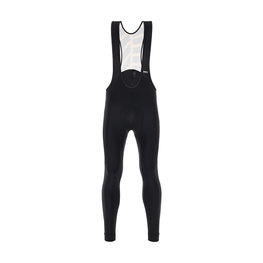 SANTINI Cycling long bib trousers - SVOLTA WINTER - black/orange