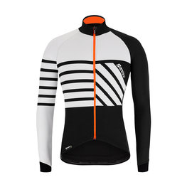 SANTINI Cycling winter long sleeve jersey - SVOLTA WINTER - white/black