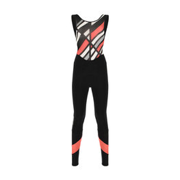 SANTINI Cycling long bib trousers - CORAL RAGGIO LADY - black/pink