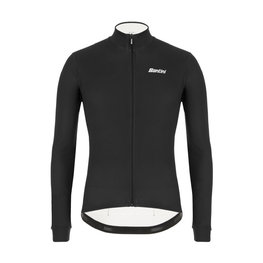 SANTINI Cycling winter long sleeve jersey - COLORE WINTER - black