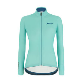 SANTINI Cycling winter long sleeve jersey - COLORE LADY WINTER - light blue