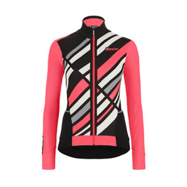 SANTINI Cycling winter long sleeve jersey - CORAL RAGGIO LADY - pink/black