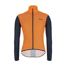 SANTINI Cycling windproof jacket - NEBULA - light blue/orange/blue
