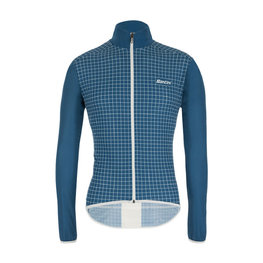 SANTINI Cycling windproof jacket - NEBULA - light blue/blue