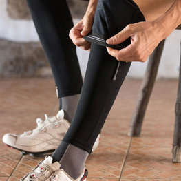 SANTINI Cycling leg warmers - TOTUM - black