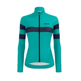 SANTINI Cycling winter long sleeve jersey - CORAL BENGAL LADY - blue