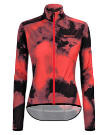 SANTINI Cycling windproof jacket - NEBULA STORM LADY - pink