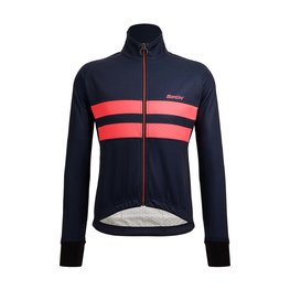 SANTINI Cycling thermal jacket - COLORE HALO - blue