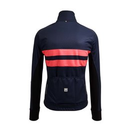 SANTINI Cycling thermal jacket - COLORE HALO - blue
