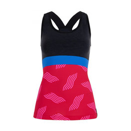 SANTINI Cycling sleeveless jersey - SCIA DUNE LADY - black/pink