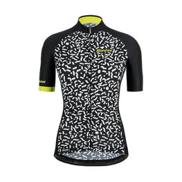 SANTINI Cycling short sleeve jersey - TONO CHROMOSOME LADY - black