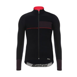 SANTINI Cycling winter long sleeve jersey - VEGA 2.0 WINTER - red/black