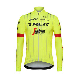 SANTINI Cycling winter long sleeve jersey - TREK SEGAFREDO 2018 - yellow/black