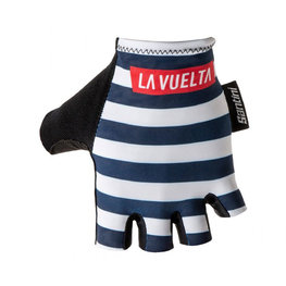 SANTINI Cycling fingerless gloves - LA VUELTA 2018 - white/blue/black