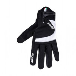SANTINI Cycling long-finger gloves - STUDIO - black/white