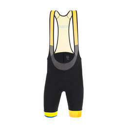 SANTINI Cycling bib shorts - LA VUELTA 2019 - black/yellow