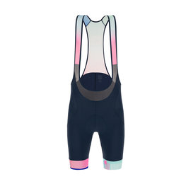 SANTINI Cycling bib shorts - LA VUELTA 2019 - light blue/blue/pink
