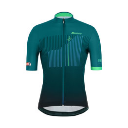 SANTINI Cycling short sleeve jersey - LA VUELTA 2019 - green/blue