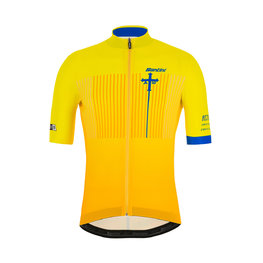 SANTINI Cycling short sleeve jersey - LA VUELTA 2019 - blue/yellow