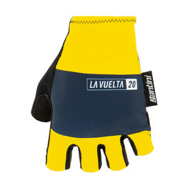 SANTINI Cycling fingerless gloves - LA VUELTA 2020 - yellow/black