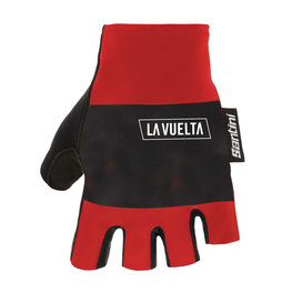 SANTINI Cycling fingerless gloves - LA VUELTA 2020 - red/black