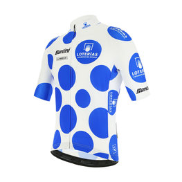 SANTINI Cycling short sleeve jersey - LA VUELTA 2020 - blue/white