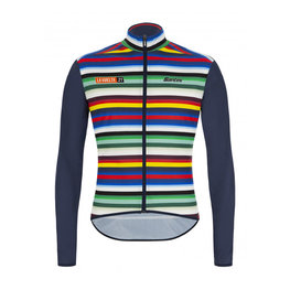 SANTINI Cycling windproof jacket - LA VUELTA 2021 SINTX - blue/multicolour